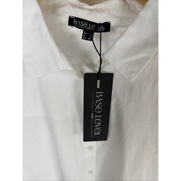 NWT Base Level by YEST "Aliza" White Button Up Dress Shirt #0845 Size 20 - Picture 5 of 5
